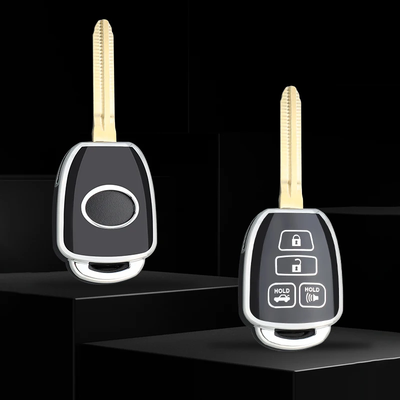 4 Button Car Key Case Shell For Toyota Prius Corolla Yaris Avensis Camry RAV4 2012 2013 2014 2015 2016 2017 2018 Accessories Bag