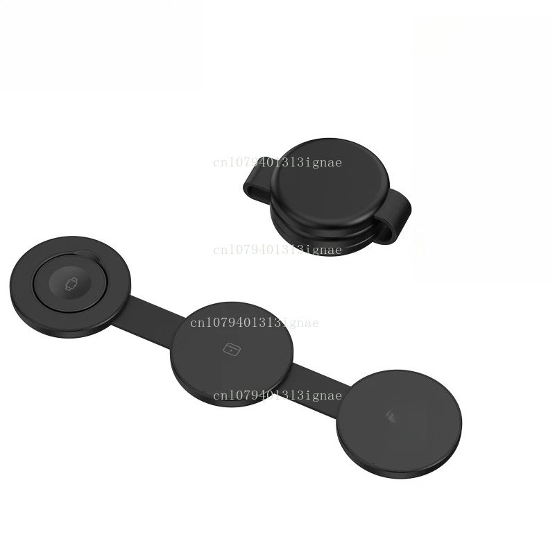 Mini compact travel folding magnetic wireless charger three-in-one