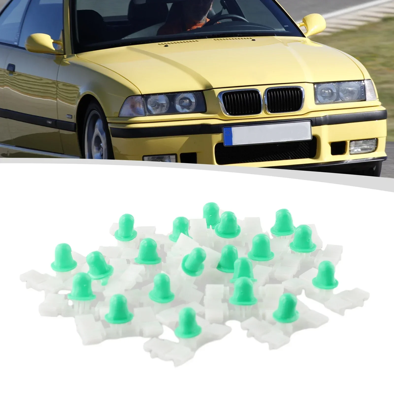 20Pcs Door Fender Moulding Trim Clip 51131960054 For BMW E36 E46 325 328 323 330 Car Nylon Moulding Trim Clips Auto Accessories