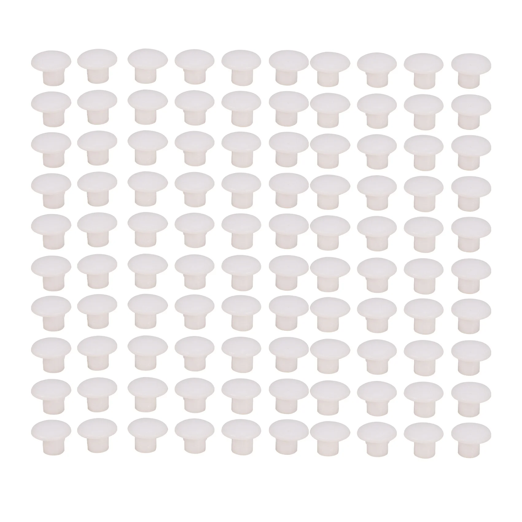 100 piezas decoración de muebles para el hogar cubierta de perforación de agujeros de plástico blanco de 5 mm