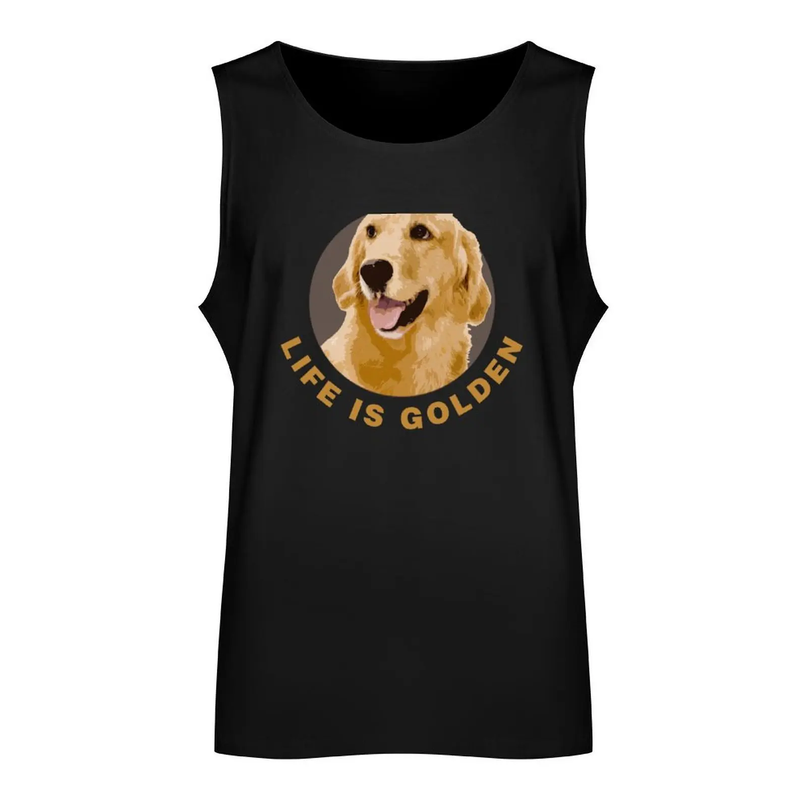 Life Is Golden, Retriever That Is Tank Top summer Male clothes sleeveless jackets Muscle fit