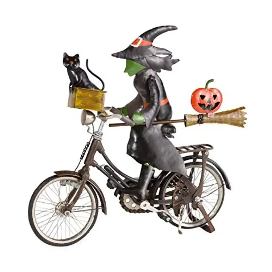 Metal Witch on a Bicycle - 12.5 L x 4 W x 11.75 H