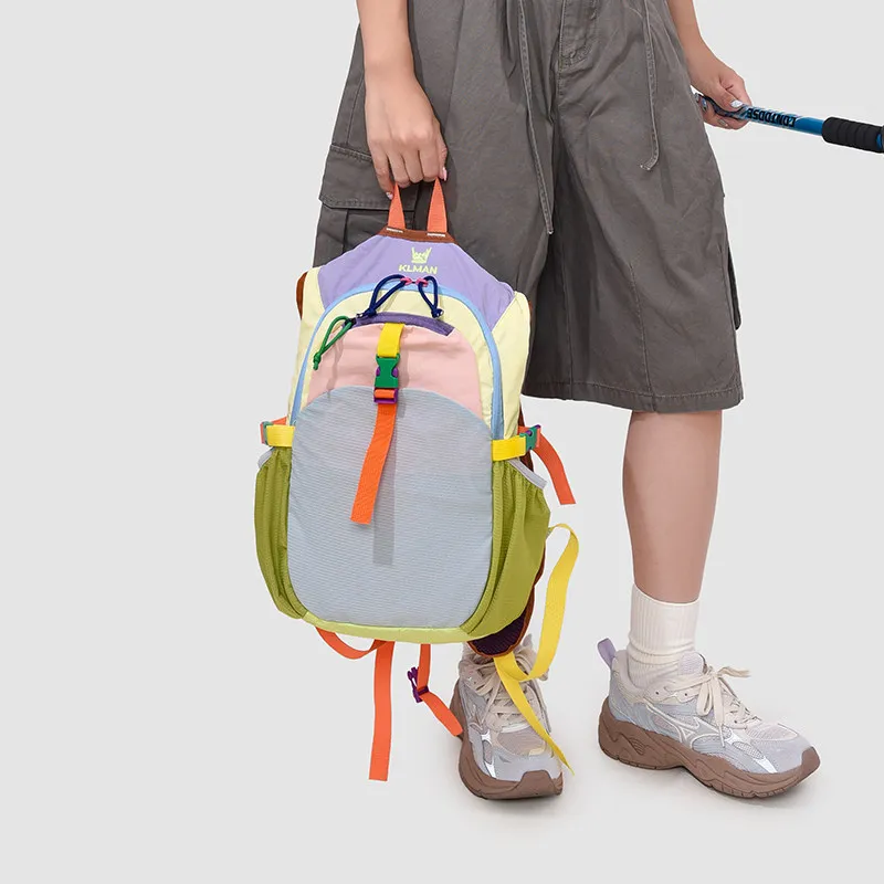 Dopamine-inspired color scheme, stylish outdoor hiking and mountaineering backpack, lightweight, suitable for college students t