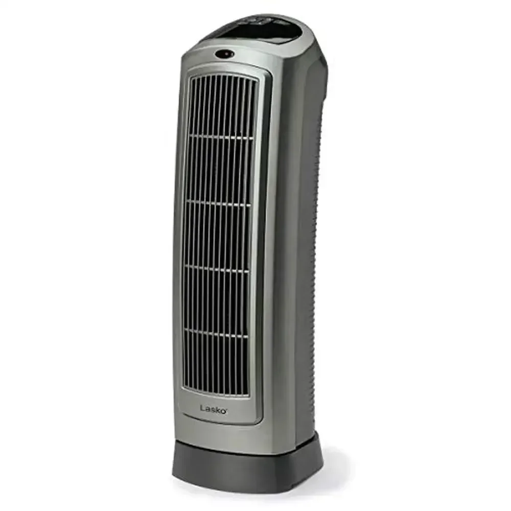 Ceramic Heater Tower 1500W Oscillating Digital Display 4 Pack Quiet Heat Grey Convection Technology