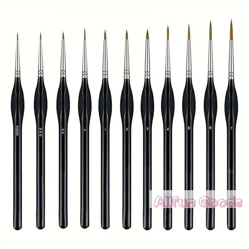 Professional Miniature Paint Brushes Drybrush Micro Detail Paint Brush Set Small Fine Detail Brushes For Acrylic, Watercolor