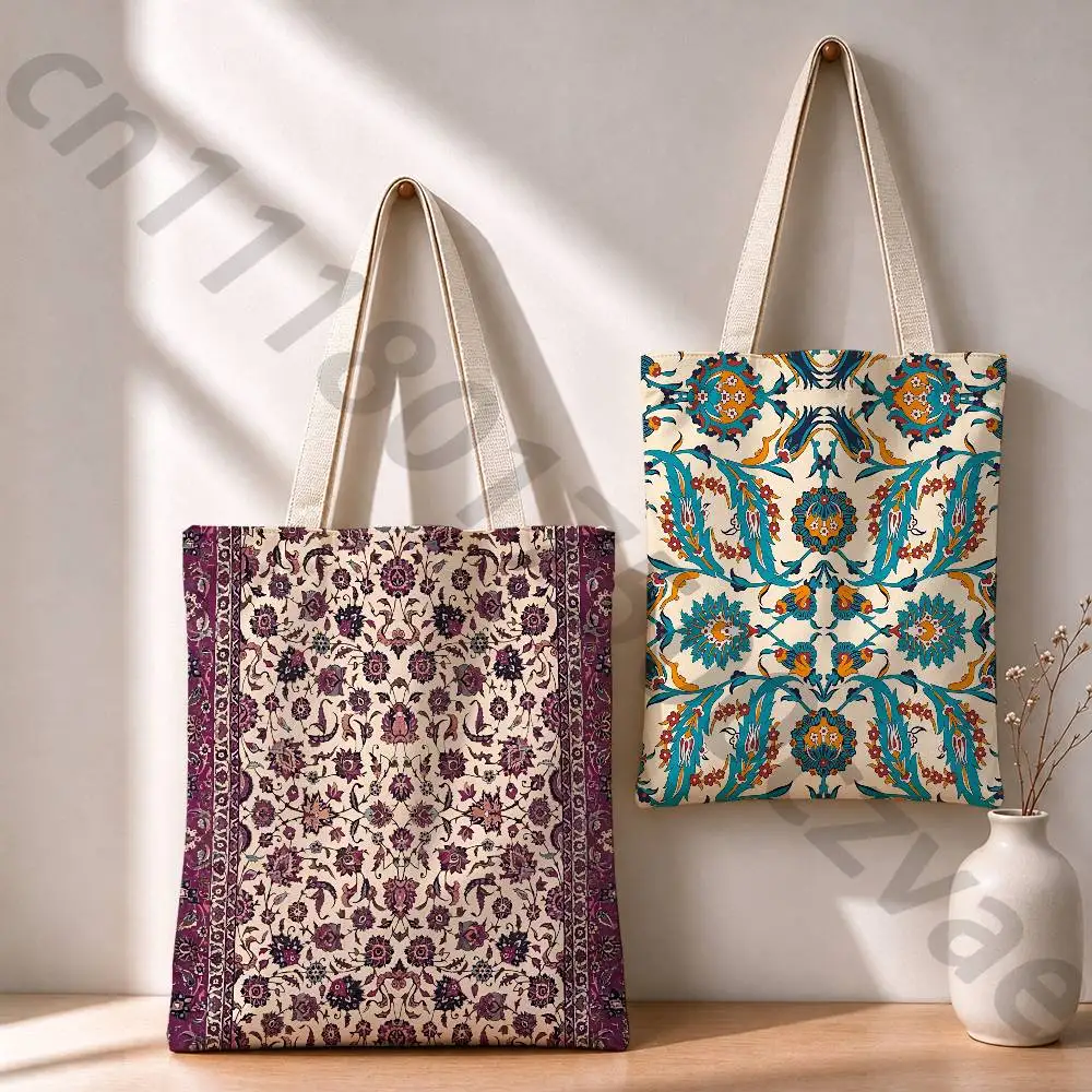 Persian Rug Iranian Female Printed Versatile Student Portable Office Handbag Bento Bag Handbag Sail Bag