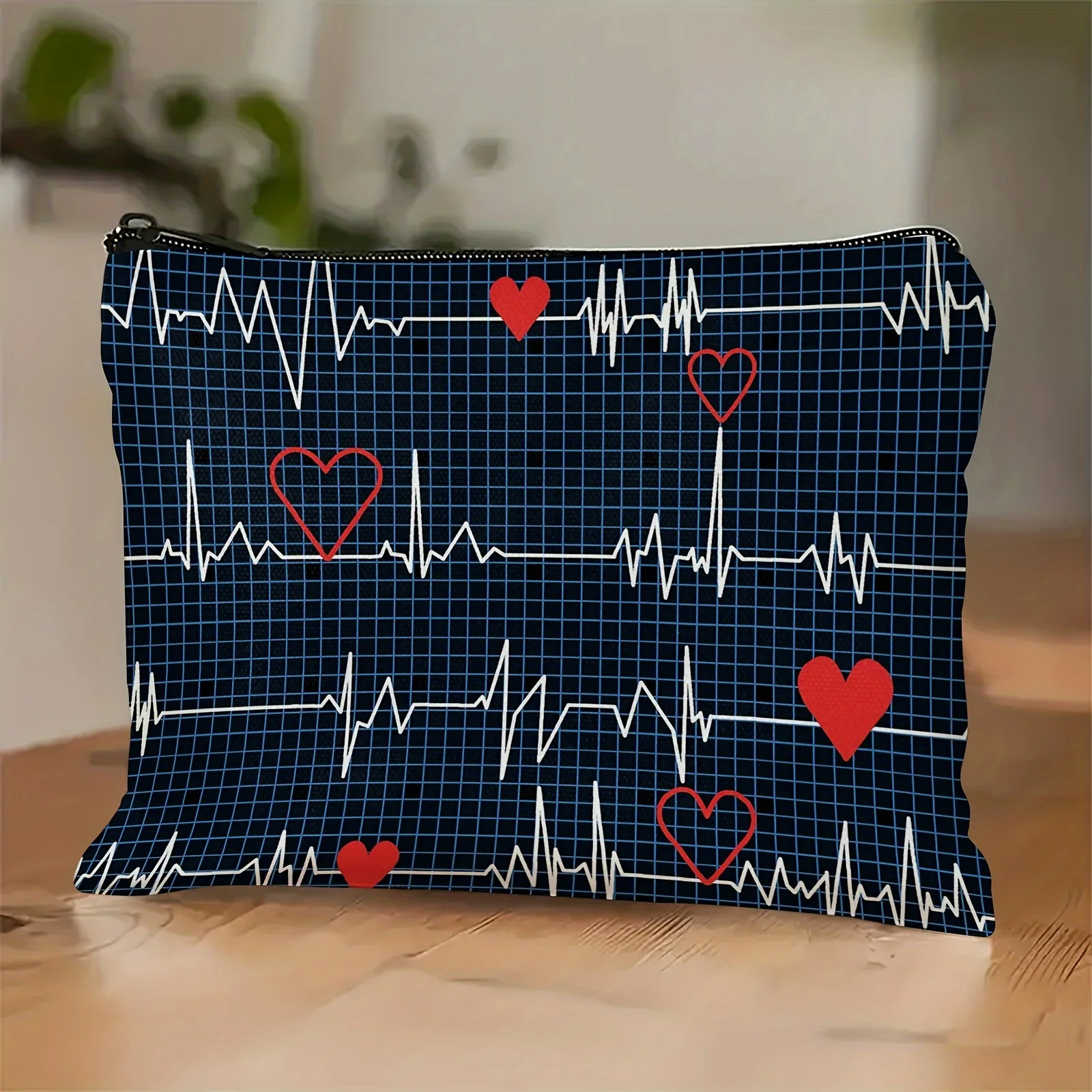 Un sac de maquillage sur le thème de l'infirmière et du médecin – jolie pochette multifonctionnelle à fermeture éclair pour femmes, sac de rangement de bijoux