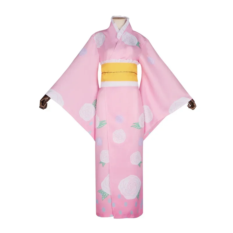 Disfraz de Cosplay de Anime Oshi No Ko, traje de Kimono con estampado rosa para niña y mujer, vestidos diarios de fiesta