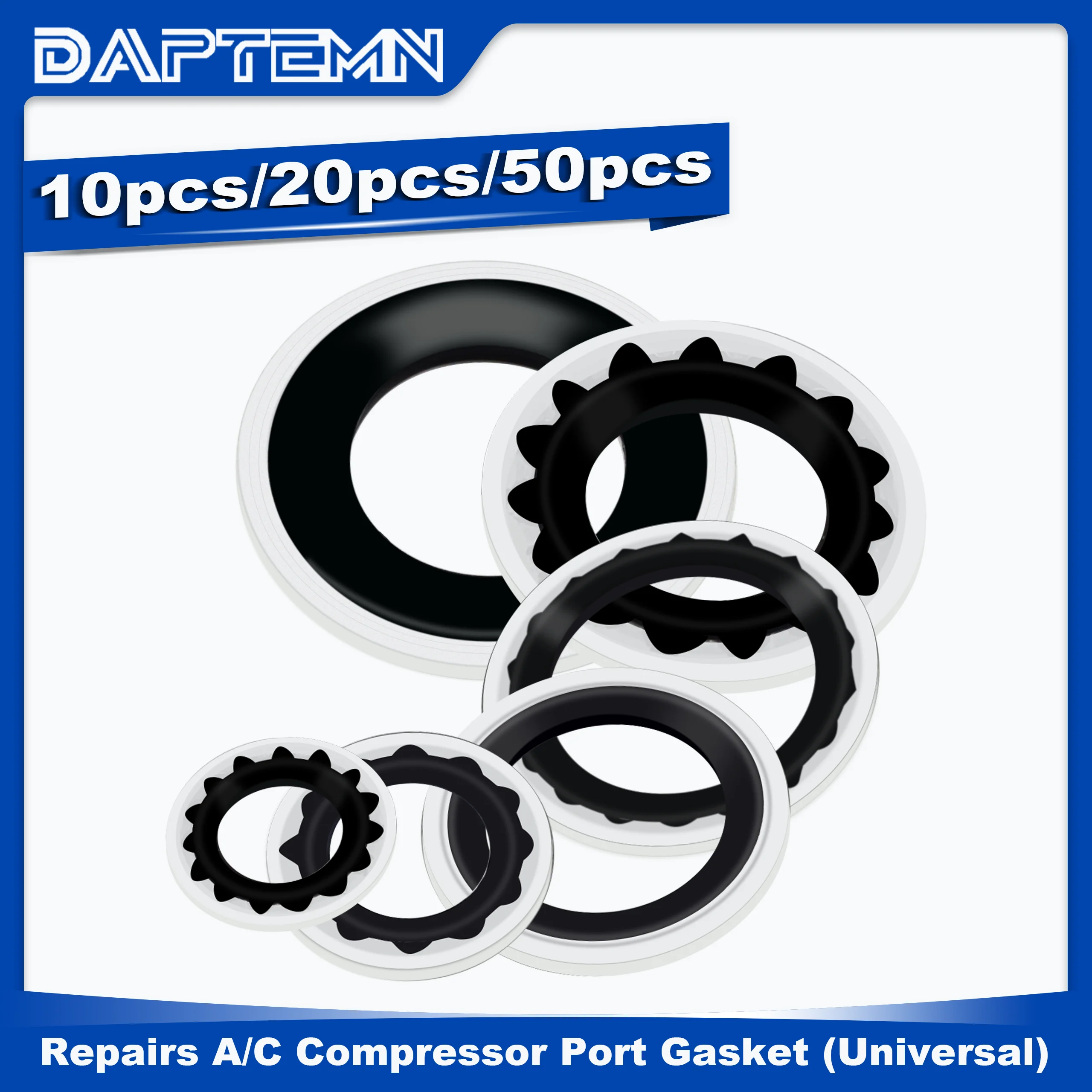 

A/C System Compressor Gasket Seals Air Conditioning Compressor Port O Rings Kit, 6 Sizes Gasket Bonded Seal washers