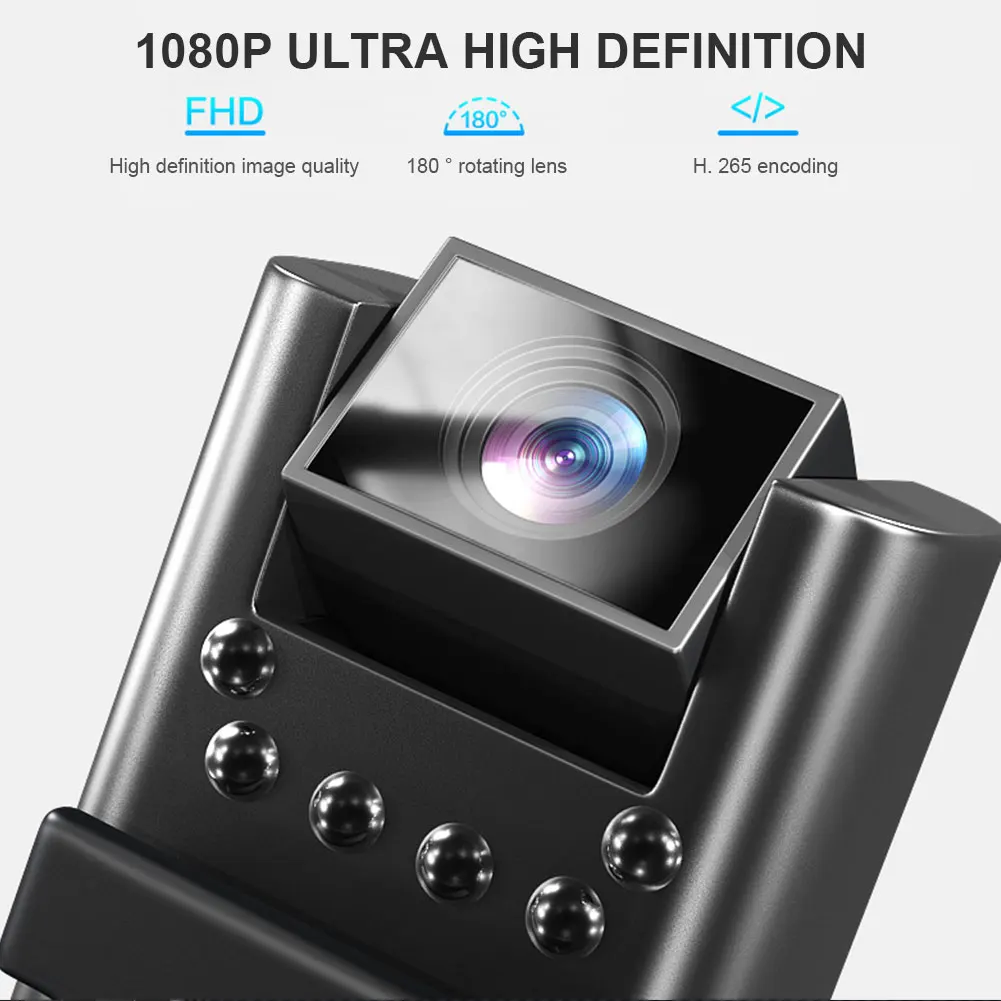 Kamera Mini HD 1080P Perekam Video Digital Kecil Portabel Kamera Tubuh Polisi Camcorder Kecil WIFI Perekam Penegakan Hukum Portabel