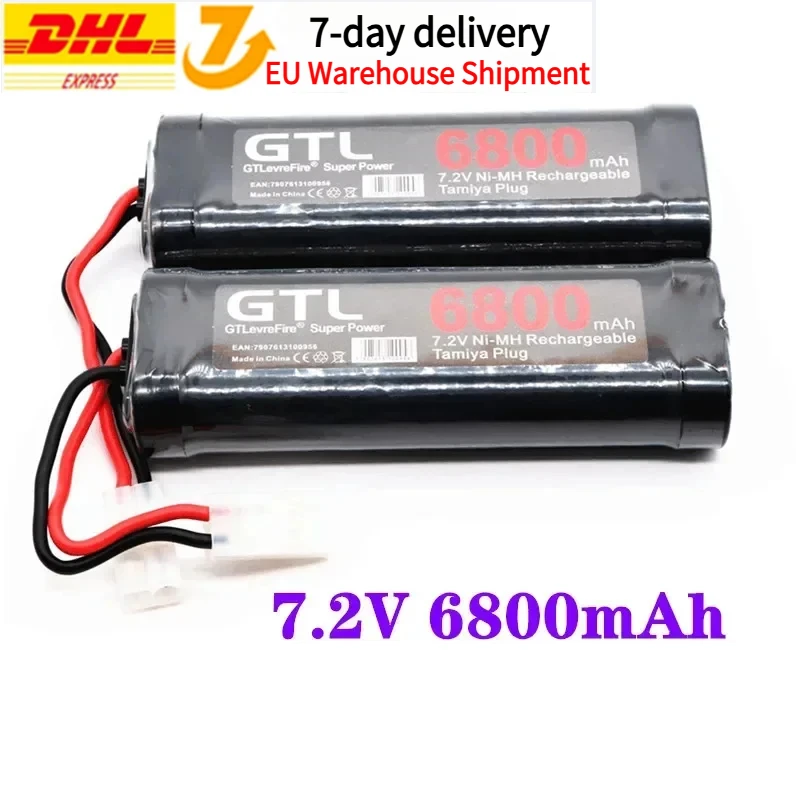 100% Original 7,2 V Batterie 6800mah NiMH Batterien Pack Für RC Auto Lkw Buggy Boot Tank Ni-Mh Baterias grau abendessen power