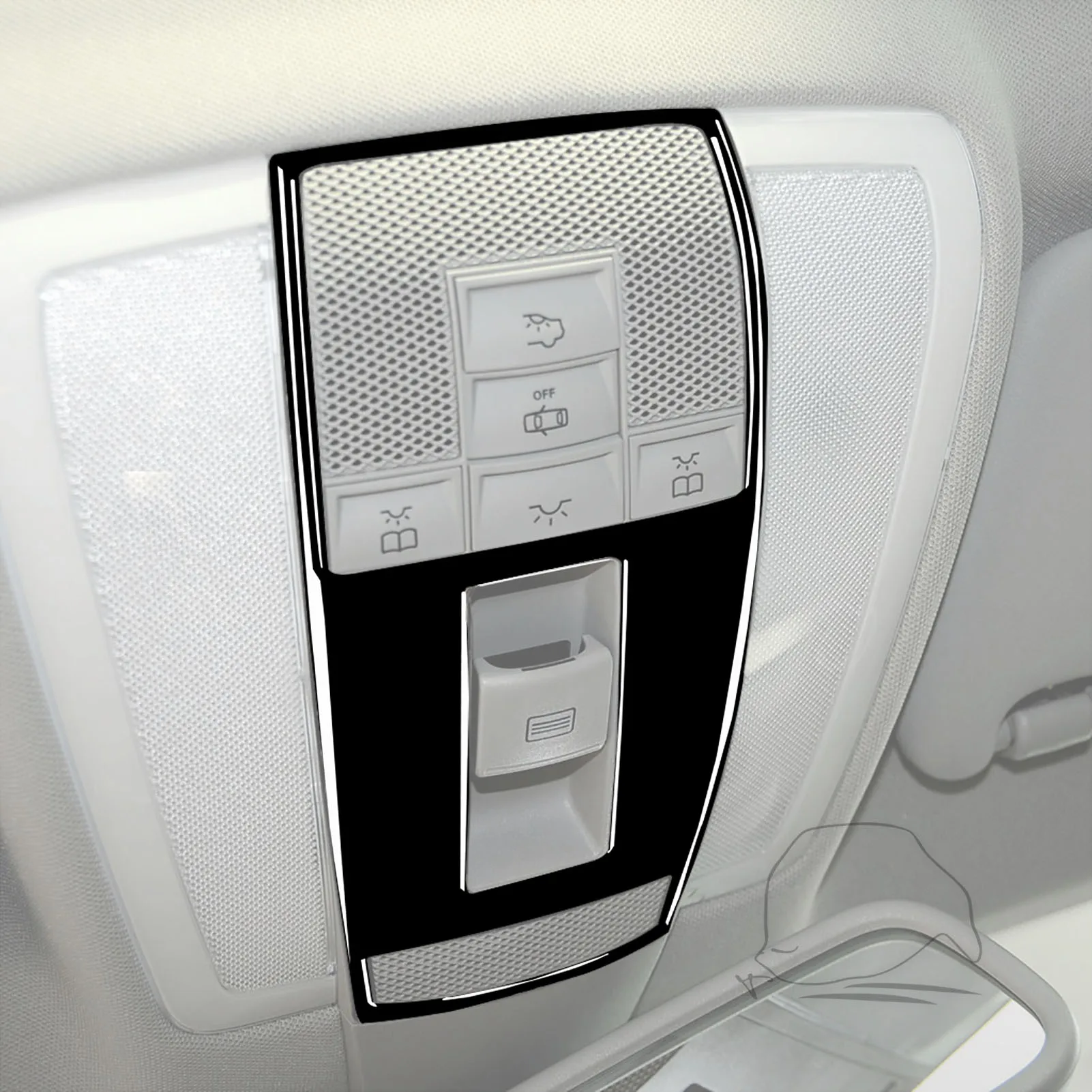 

Для Mercedes Benz C Class W204 2007-2013 W212 2010-2012 аксессуары салона автомобиля светильник для чтения панель отделка наклейка черный пластик