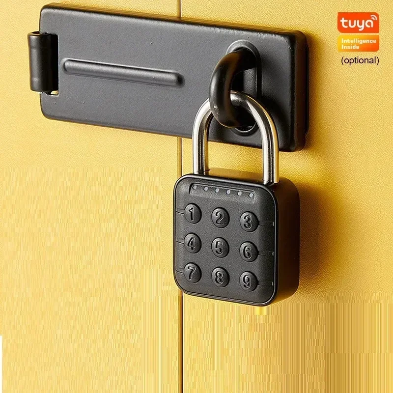 Biometric Digital Padlock IP67 Waterproof Tuay Smart Door Lock Cabinet Lock Gym Wardrobe Door Password Lock Smart Home Candado