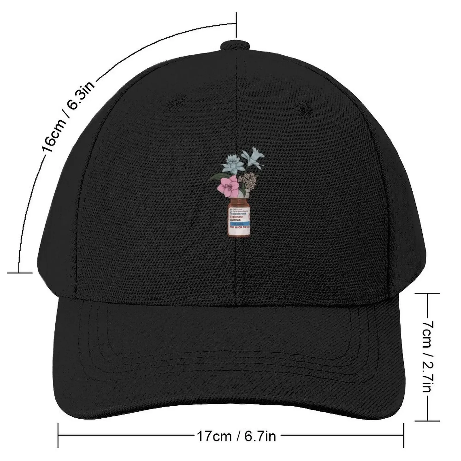 Testosterone Vial - Flowers of Rebirth Baseball Cap Anime Hat dad hat Hats For Women Men's