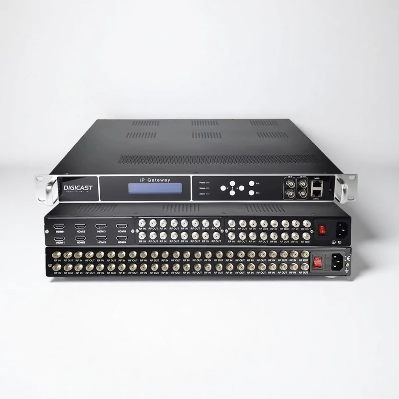 DIGICAST Multi Channels Encrypted Tuners DVB 2 ASI Input RF Professional Receiver Satellite TV Receiver