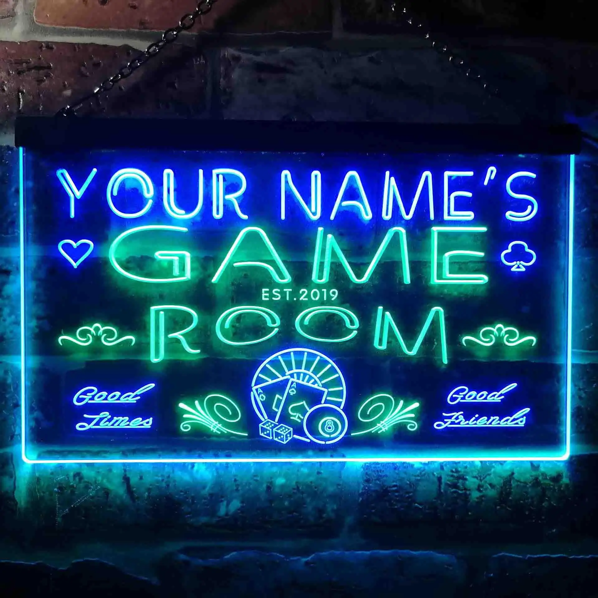 Personalized Game Room Dual Color Led Neon Sign st6-PL1-tm