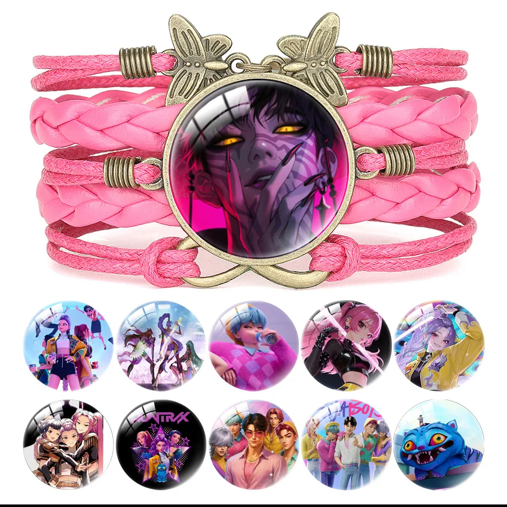 

2025 Hot Sale KPOP Witch Hunting Group Multi-layer Butterfly Bracelet Cartoon Tiger Bracelet Rumi Rumi Gemstone Bracelet