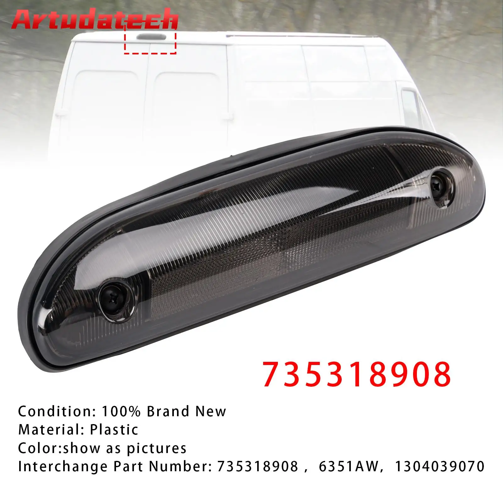 

Artudatech LED Third Brake Light Stop Lamp 735318908 For Ducato 244 Citroën Jumper Smoked Car Accessories