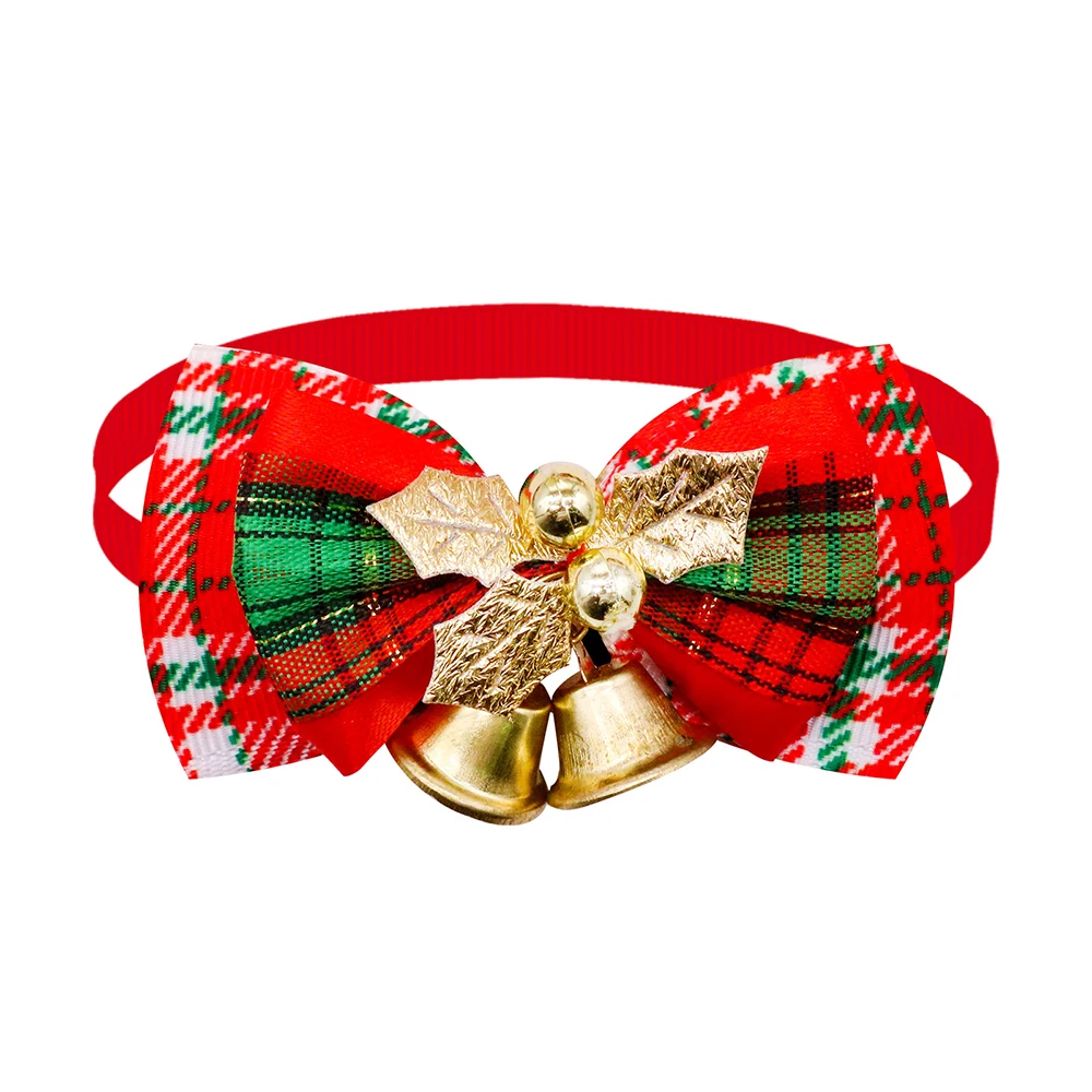50/100 stücke Glocke Hund Bowtie Hund Weihnachten Fliege Kragen Für Hunde Bögen Weihnachten Hund Pflege Zubehör Pet liefert Für Hunde – Detail 4
