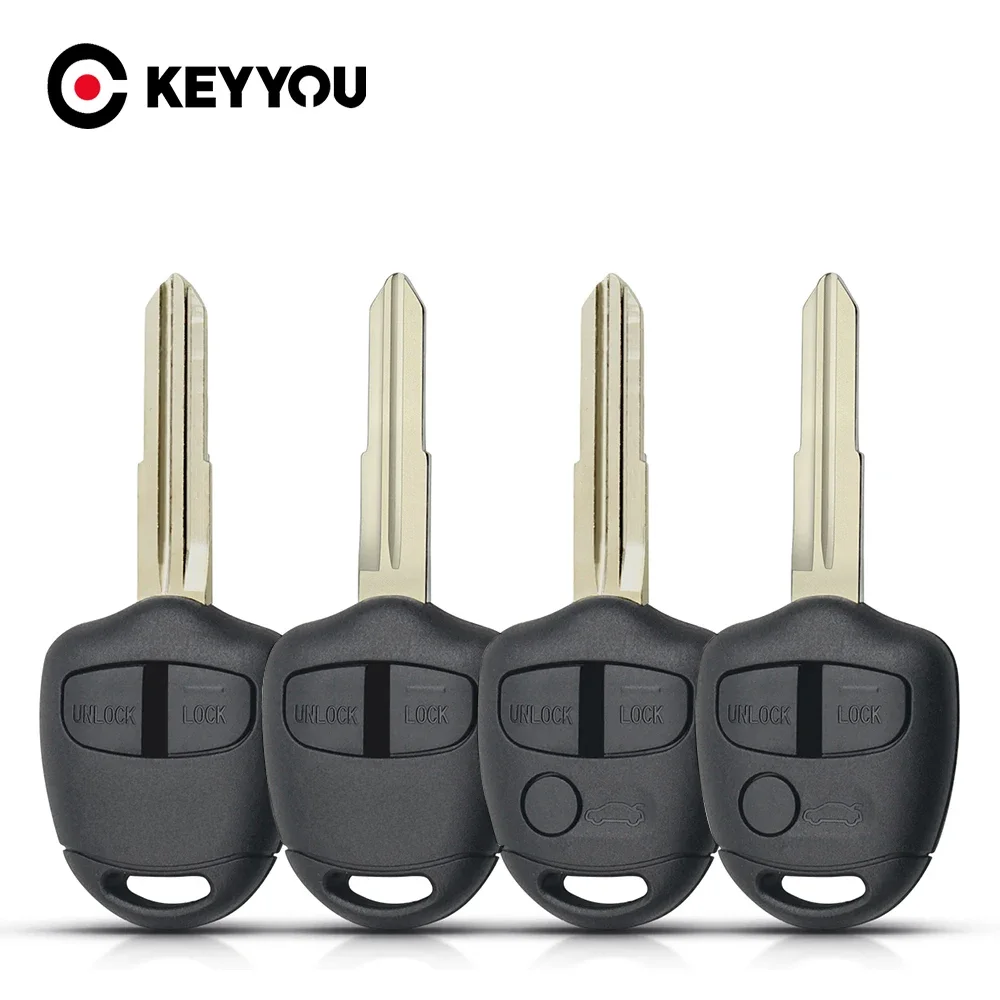 KEYYOU New Remote Key Shell Case 2/3 Buttons For Mitsubishi Outlander Grandis Pajero Lancer Car fob Housing MIT11/MIT8 Blade