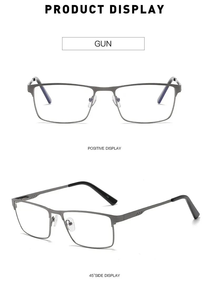 Lesebrille für Herren, blaues Licht blockierende Optik, Linsen für Damen und Herren, blendfreier Filter, leichte Brille mit Federscharnier – Detail 5