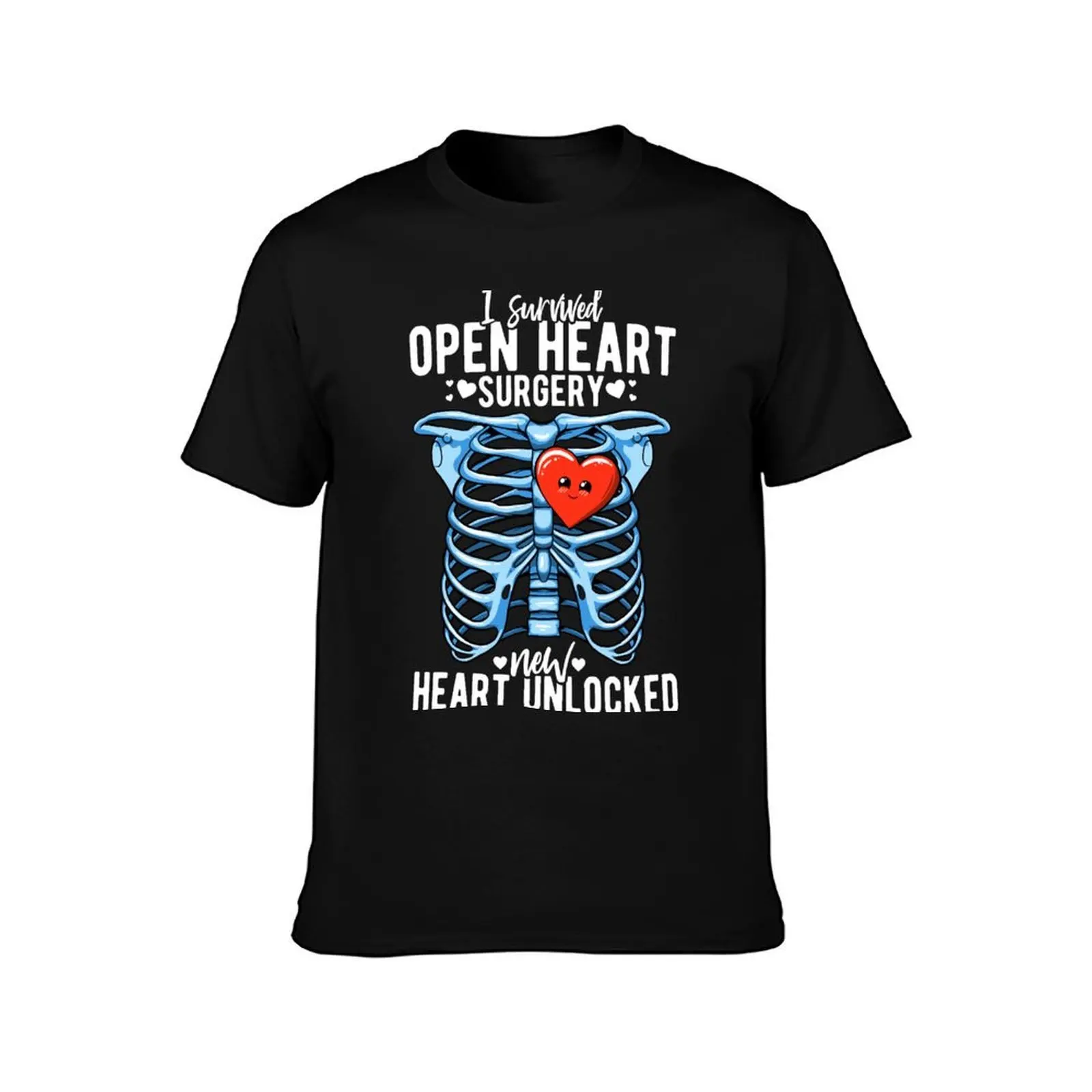 Open Heart Surgery Survivor Cardiac Attack Hospital Recovery T-Shirt Fashion Simple Casual Tee Shirt T-Shirt