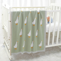 Newborn Baby Blanket Dual-Use Cotton Knitting Infant Kids Boys Girls Cartoon Monthly Stroller Bedding Swaddle Wrap Plaid 90*70cm