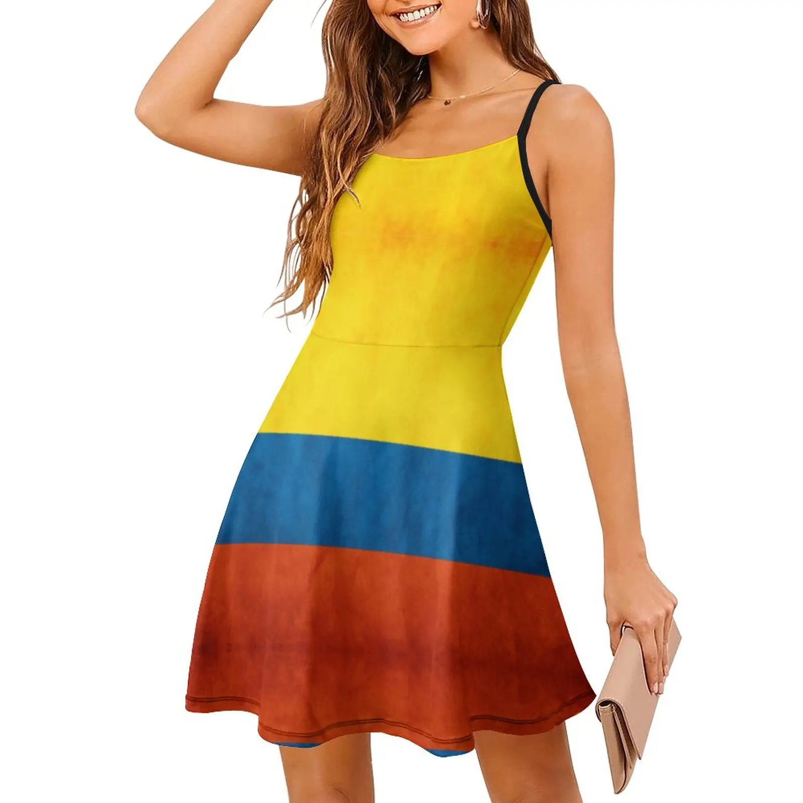 Exotic  Woman's Dress Suspender Dress Colombia  Colombian Flag  National Flag of Colombia_43913808 Women's Sling Dress Funny Gra