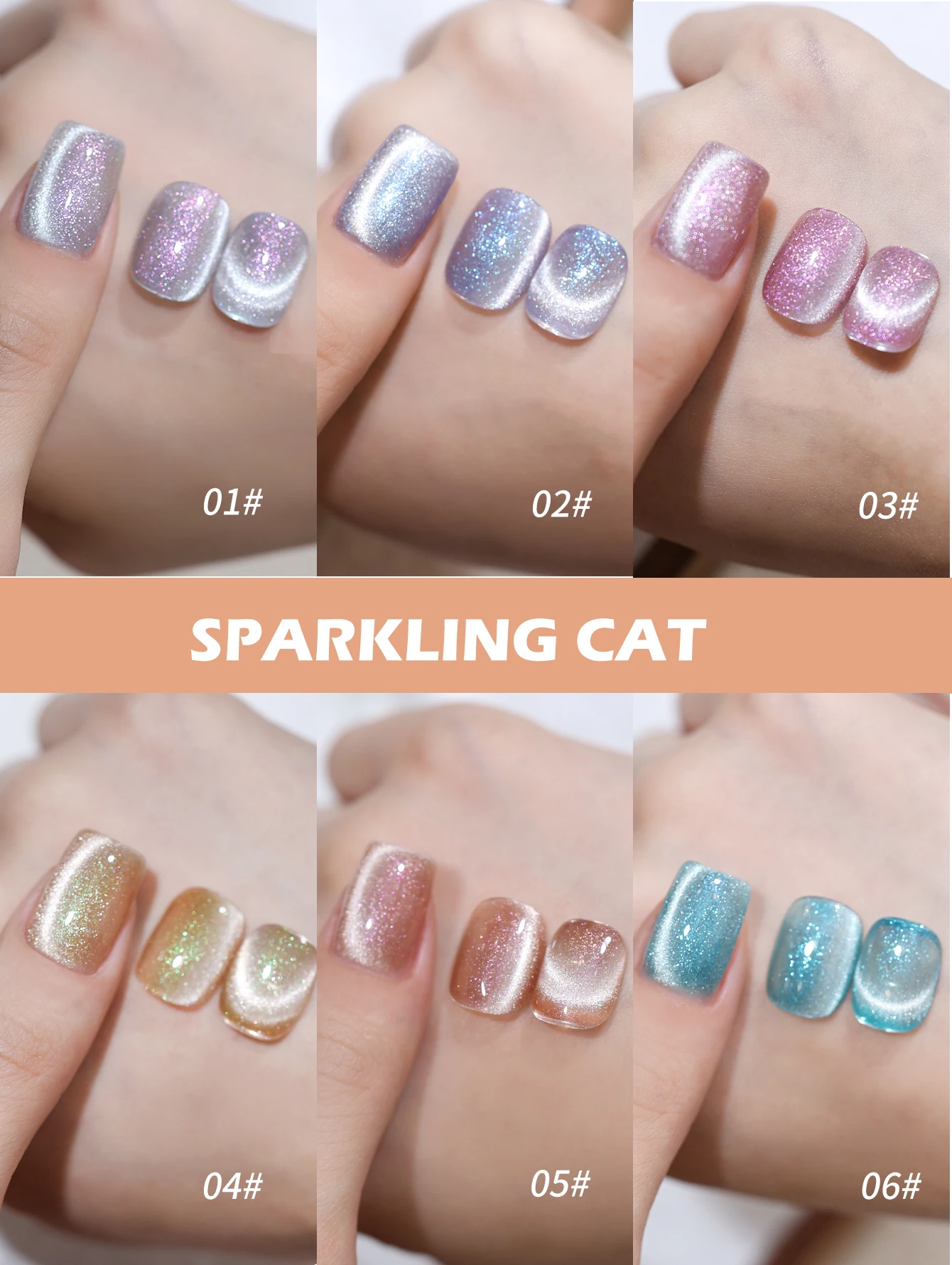 XEIJAYI 1 st Fonkelende Cat Eye Nagelgel Polish, semi-permanente Nail Art Inweken UV LED Nagelsalon DIY Nagelsalon Gel Voor Lente