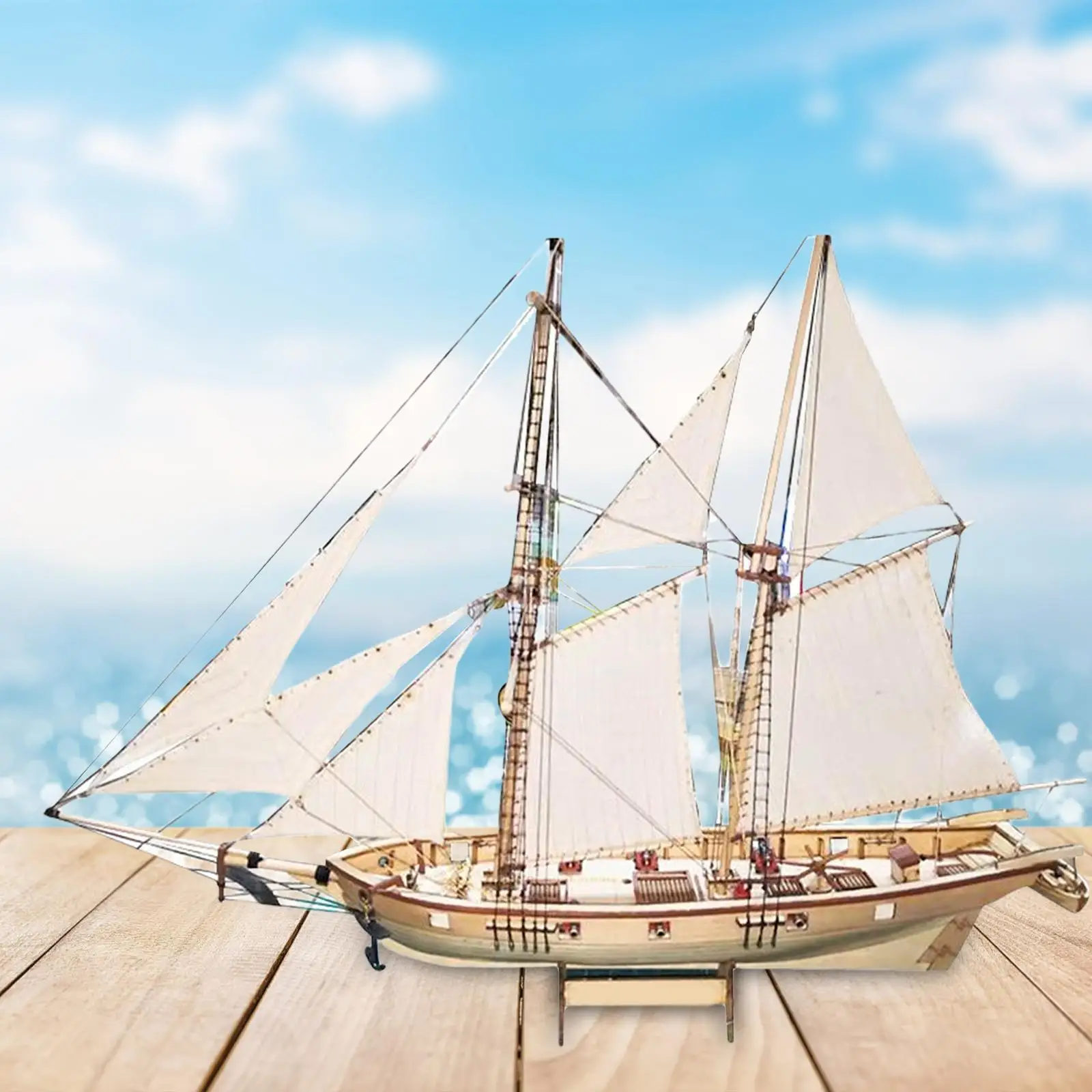 Building s Ship Model Construction Model Assemble Model Hobby Boat Decor 3D Wooden Puzzle DIY Ship for Kids Home