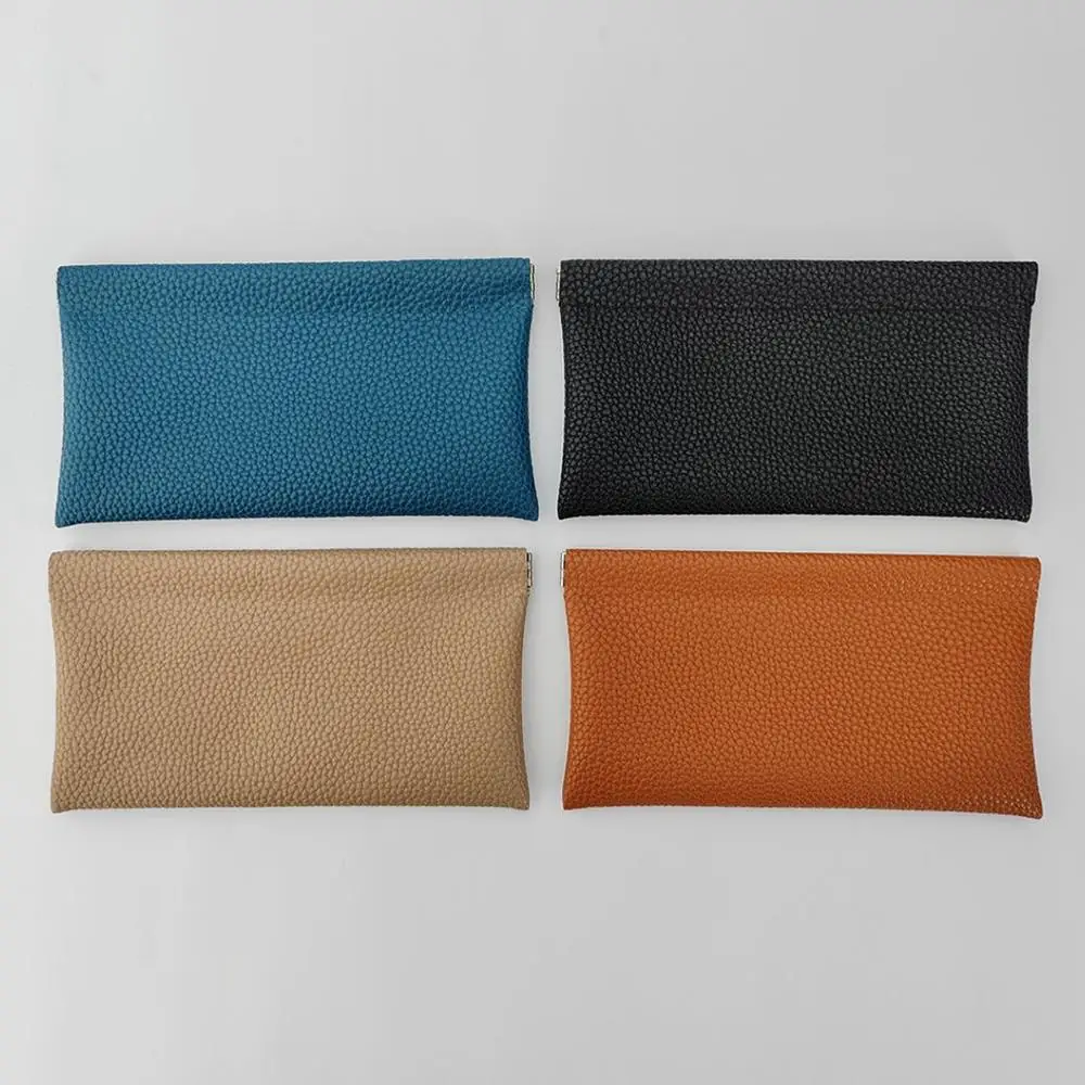 Bolsa para teléfono móvil, bolsa de mano, soporte para documentos, billetera larga, almacenamiento de cables de datos, cierre automático, bolsa de cosméticos Simple de gran capacidad