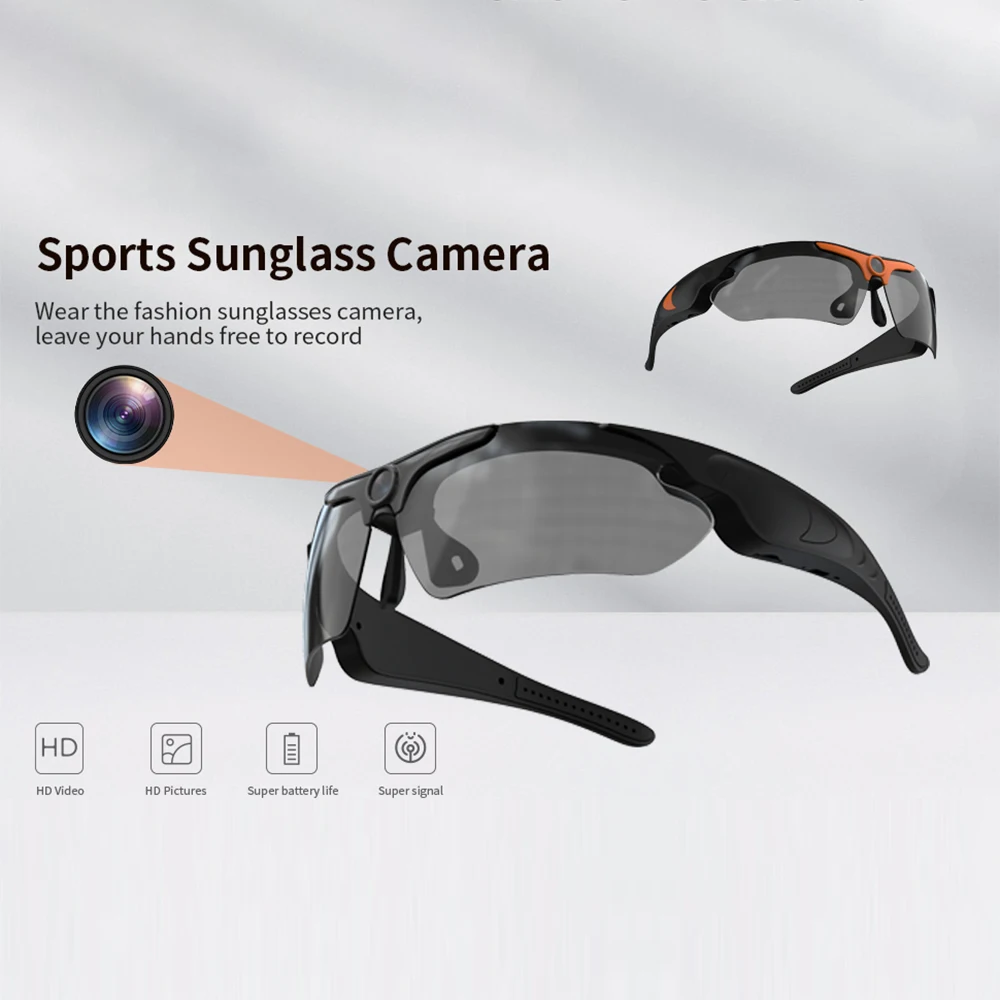 1080P Wearable Glasses Camera Polarized Lens Outdoor Sport DVR Video Surveillance Cam Security Mini Driving Sunglasses Camcorder