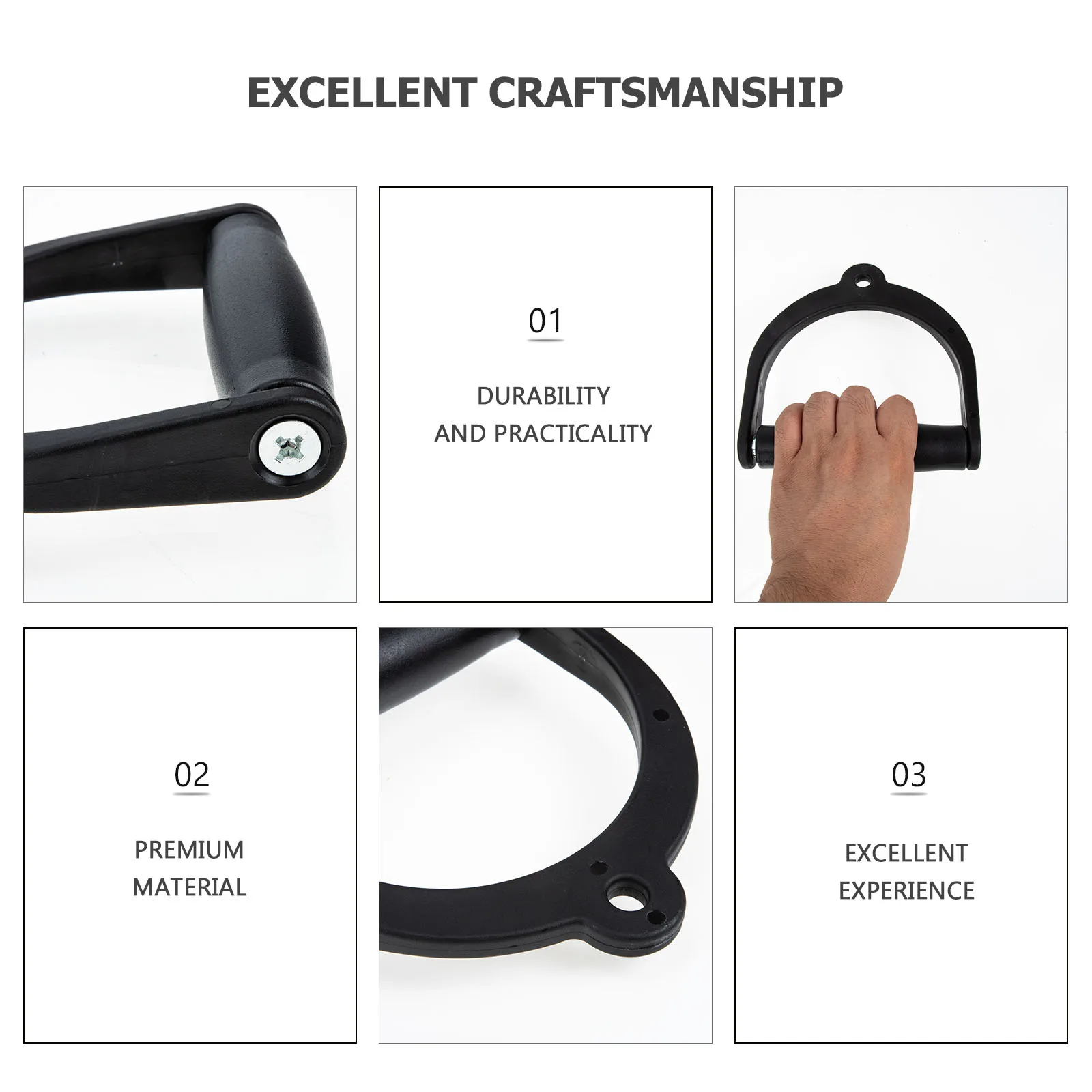 

2pcs Professional Resistance Band Handles Durable Exercise Handle Ergonomic Fitness Grip Gym Equipment Accessories For Home