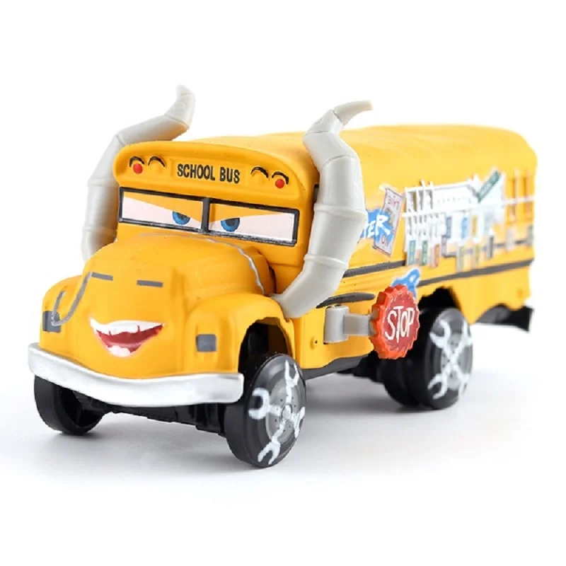 Disney Pixar Cars 3 Cars 2 Mack Uncle School Bus Truck 1:55 Loose Lightning McQueen Toy Car Toys For Children's Birthdays Gifts