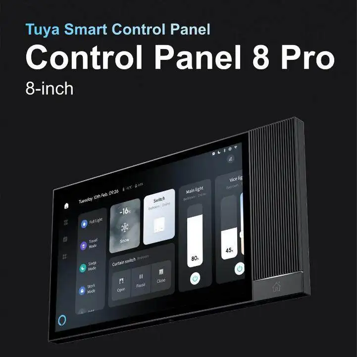 8-Inch Control Panel With Infrared Remote Control ZigBee Bluetooth Gateway Built-in Alexa Doodle Smart Central Control Screen
