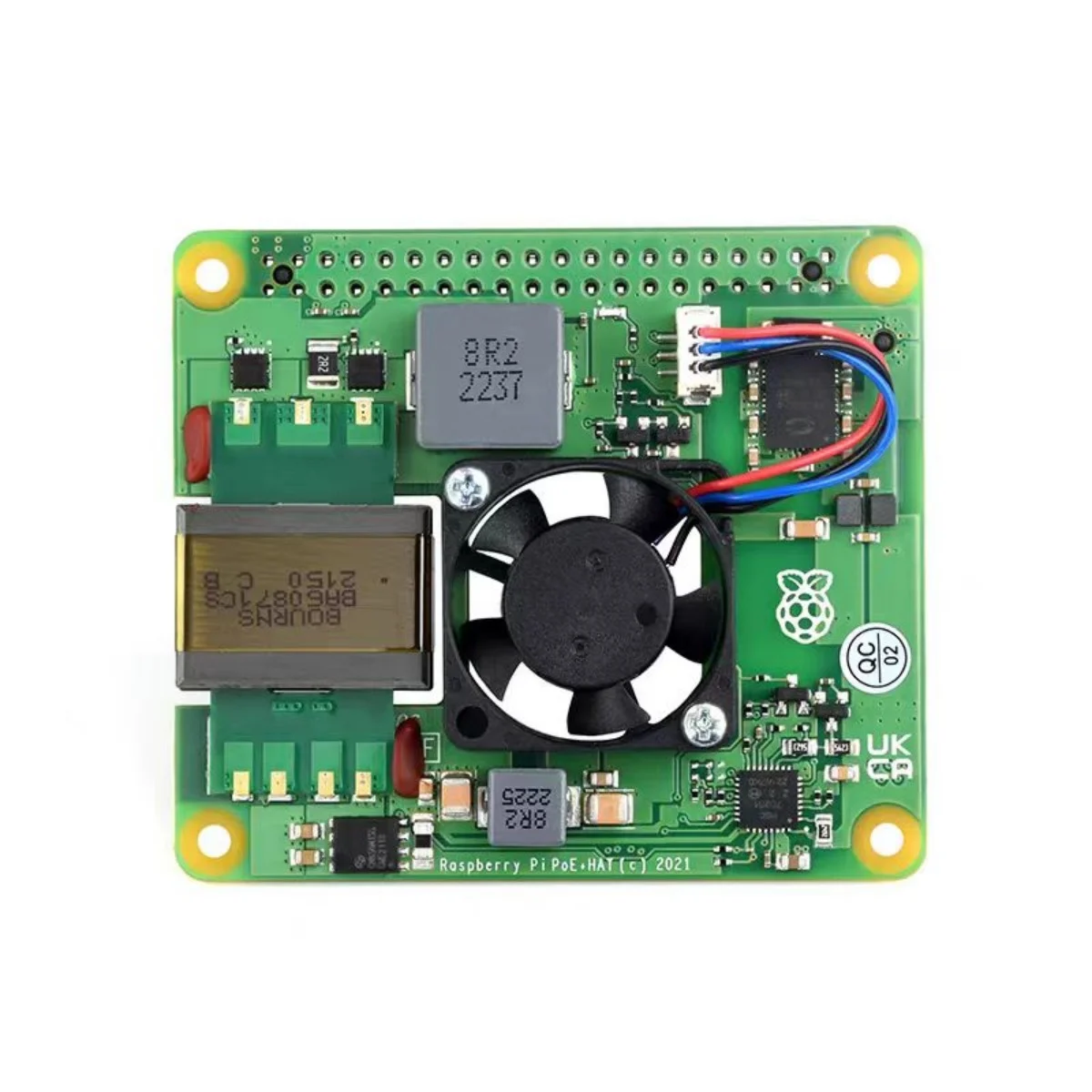 Raspberry Pi 4th generation Raspberry Pi PoE+HAT expansion board with power over Ethernet support for 802.3af