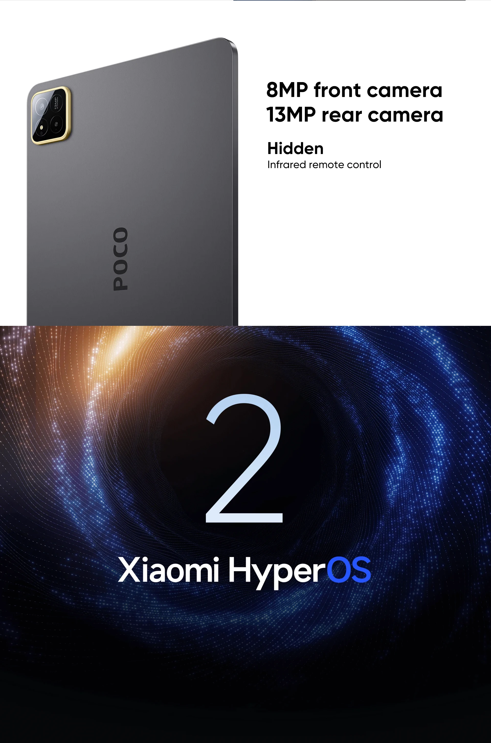 POCO Pad X1 Global Version Tablet 8GB 512GB Snapdragon 7+ Gen 3 11.2' 3:2 3.2K 144Hz Crystal-Clear Display 8850mAh (Typ) Battery 45W Turbo Charging