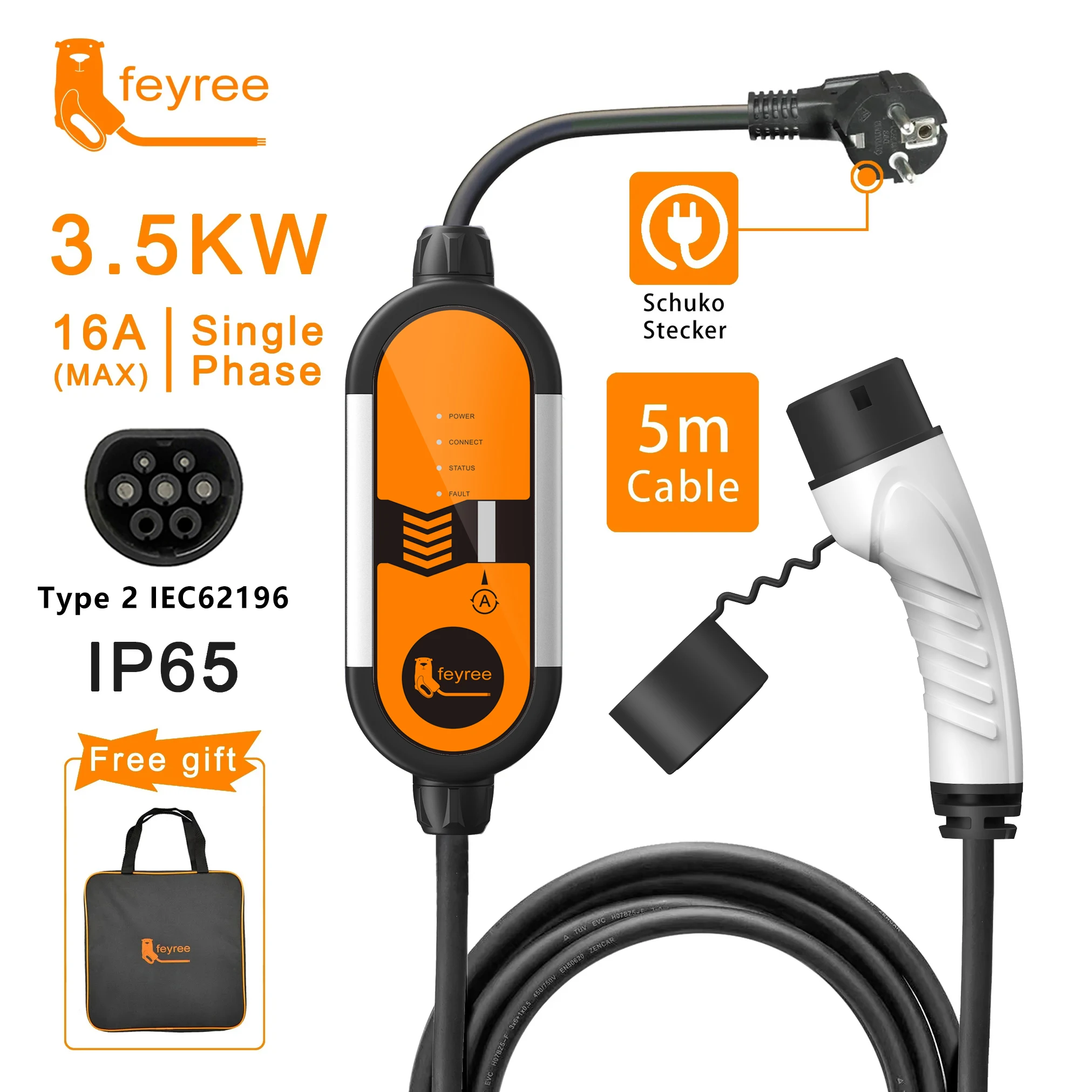 Type2 16A 3.5KW