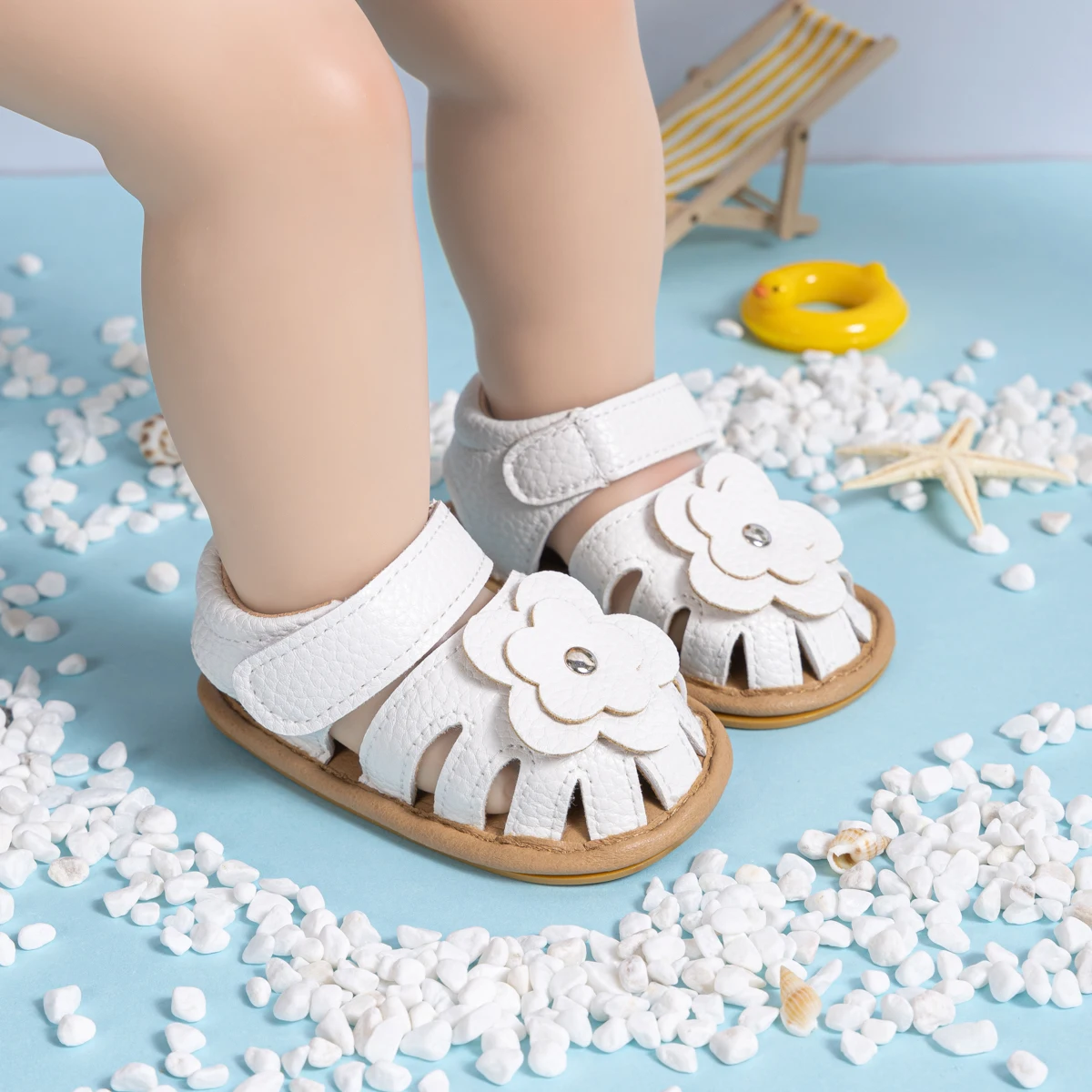 صنادل مانعة الانزلاق بنعل مطاطي للفتيات ، أحذية أميرة ، جيدة التهوية ، للأطفال من عمر 0 إلى 18 عامًا ، موضة صيفية جديدة