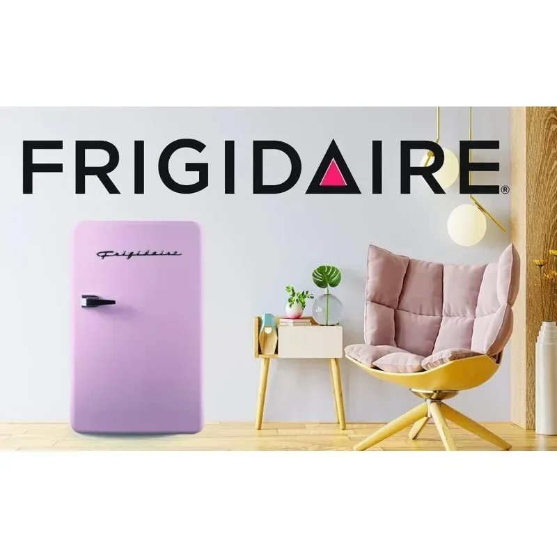 FRIGIDAIRE EFR372-PINK 3.2 Cu Ft Pink Retro Compact Rounded Corner Premium Mini Fridge