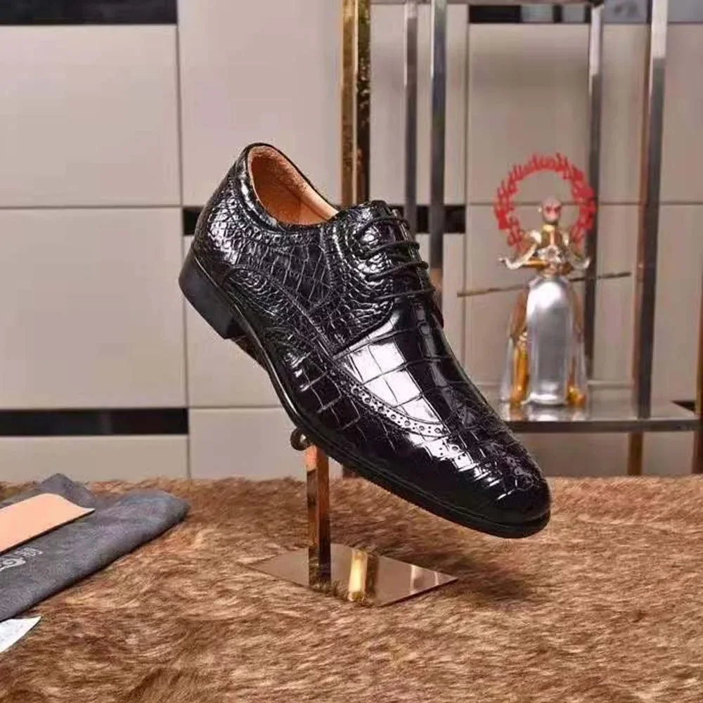 ourui men crocodile shoes black men formal shoes men get married business