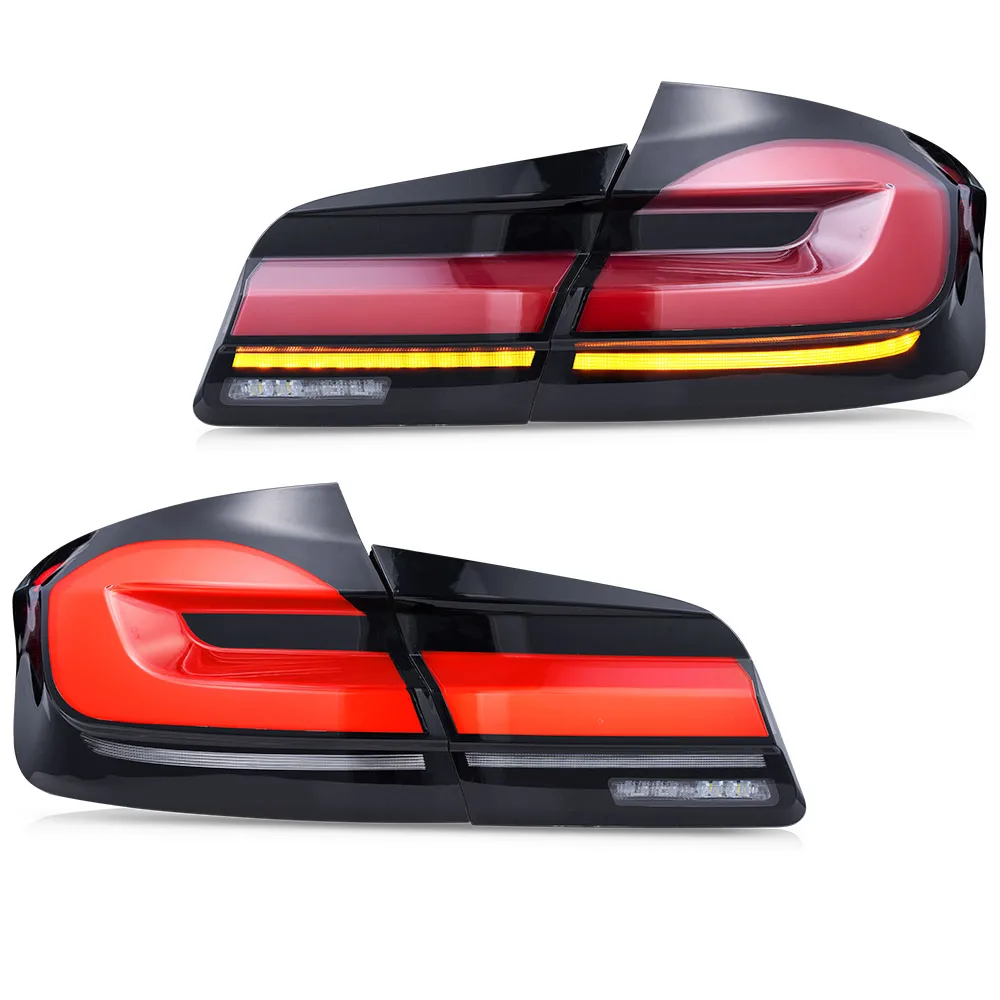 VLAND 2011-2017 BMW 5er Serie 6. Generation F10 F10N F18 F18N G30 LCI-Style LED-Rückleuchten, passend für 4-Türer Limousine/Sedan Basis Luxus M Sport, nicht passend für F11 Touring Kombi oder F07 Gran