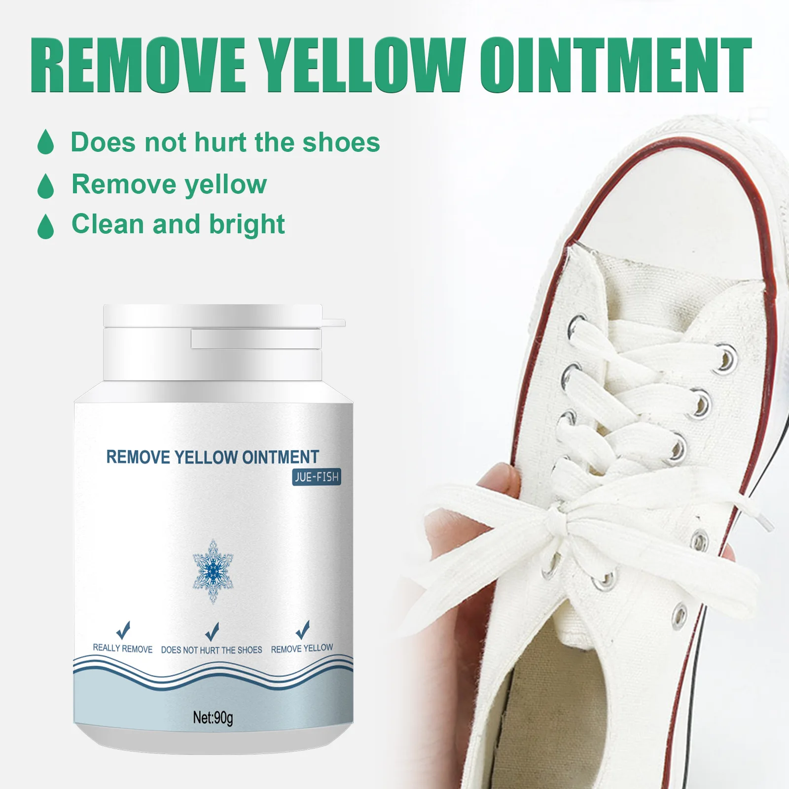 White Shoes Cleaner Remove Yellow Ointment Foam Cleaner Sneakers Decontamination Shoes Edge Cleaning White Shoe Stains Remover