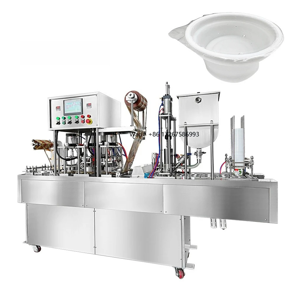 Automatic Chocolate Jam Butter Cup Forming Filling and Sealing Blister Machine