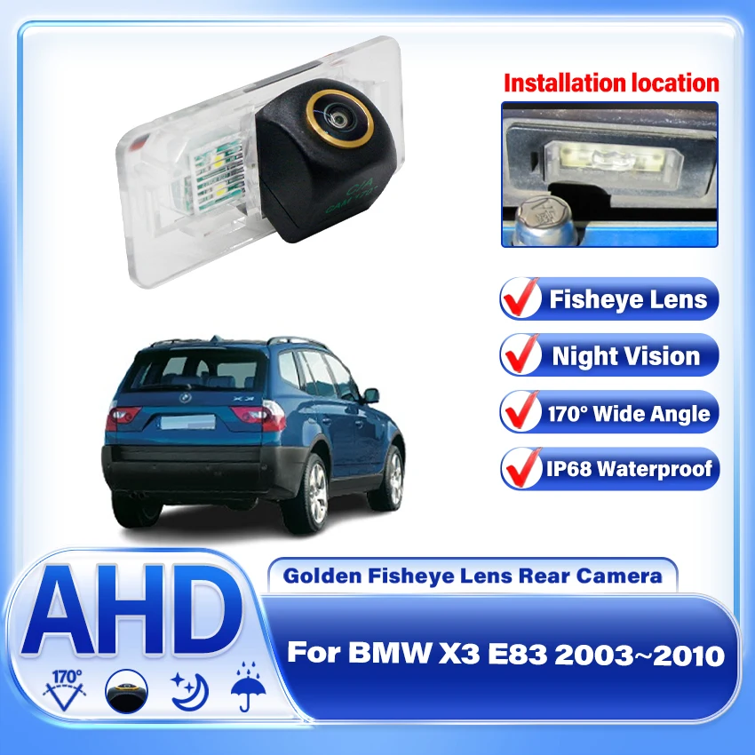 Rear Camera For BMW X3 E83 2003 2004 2005 2006 2007 2008 2009 2010 CCD Full HD Night Vision License Plate Camera Waterproof