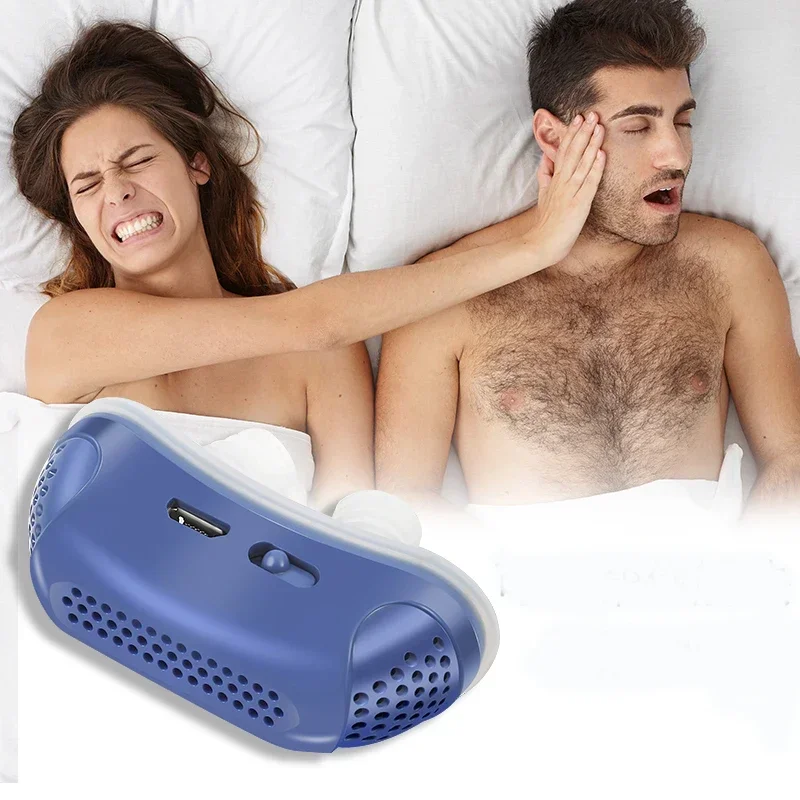 Electric Anti Snore Device Nose Clip Anti-Snoring Stopper Snoring Silent Sleep Aid Guard Night Better Breath Sleep Care Machine