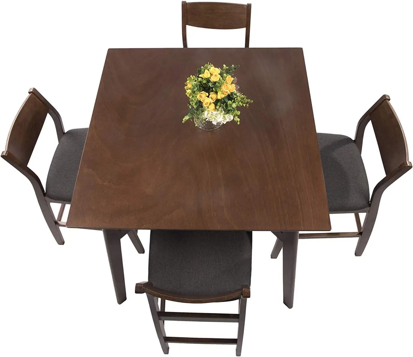 5 Pieces Table and Chairs Set for 4 Person Wooden Tables for Dining Room