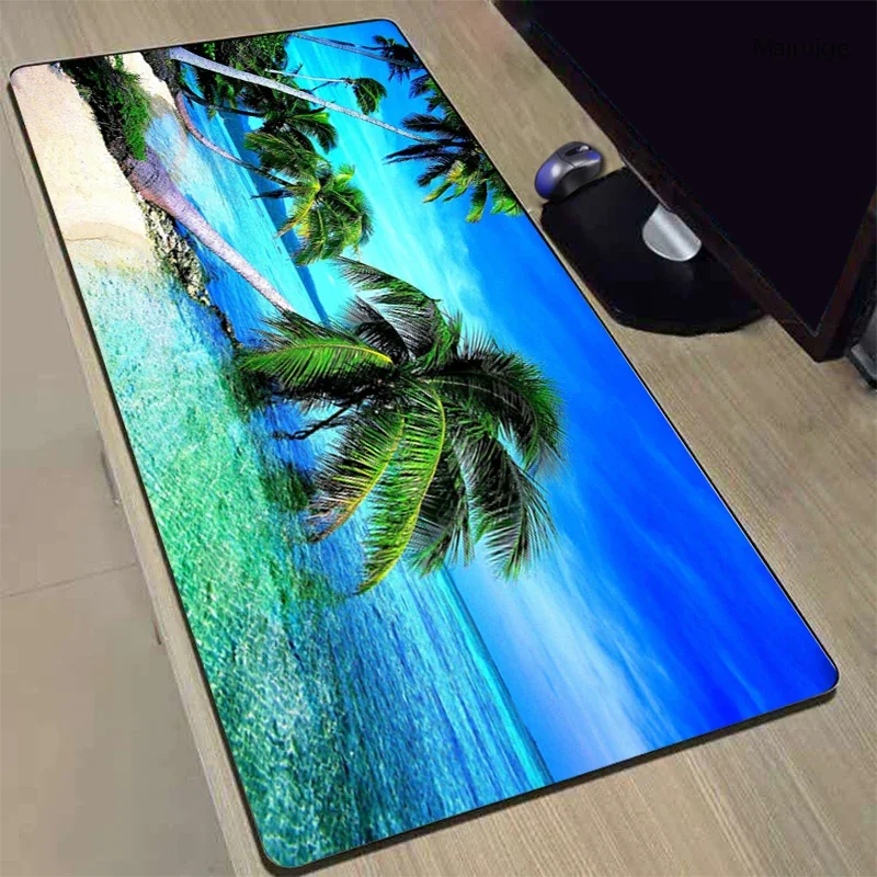 Tropical Beaches Xxxl Mouse Pad Desk Pads Computer Carpet Mausepad Office Accessories Keyboard Pc Gaming Deskmat Rugs Laptop