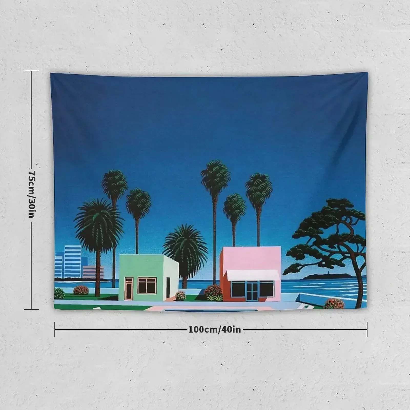 Hiroshi Nagai Vaporwave nufi Tapestry Aesthetic Home Decor Bedrooms Decorations Tapestry