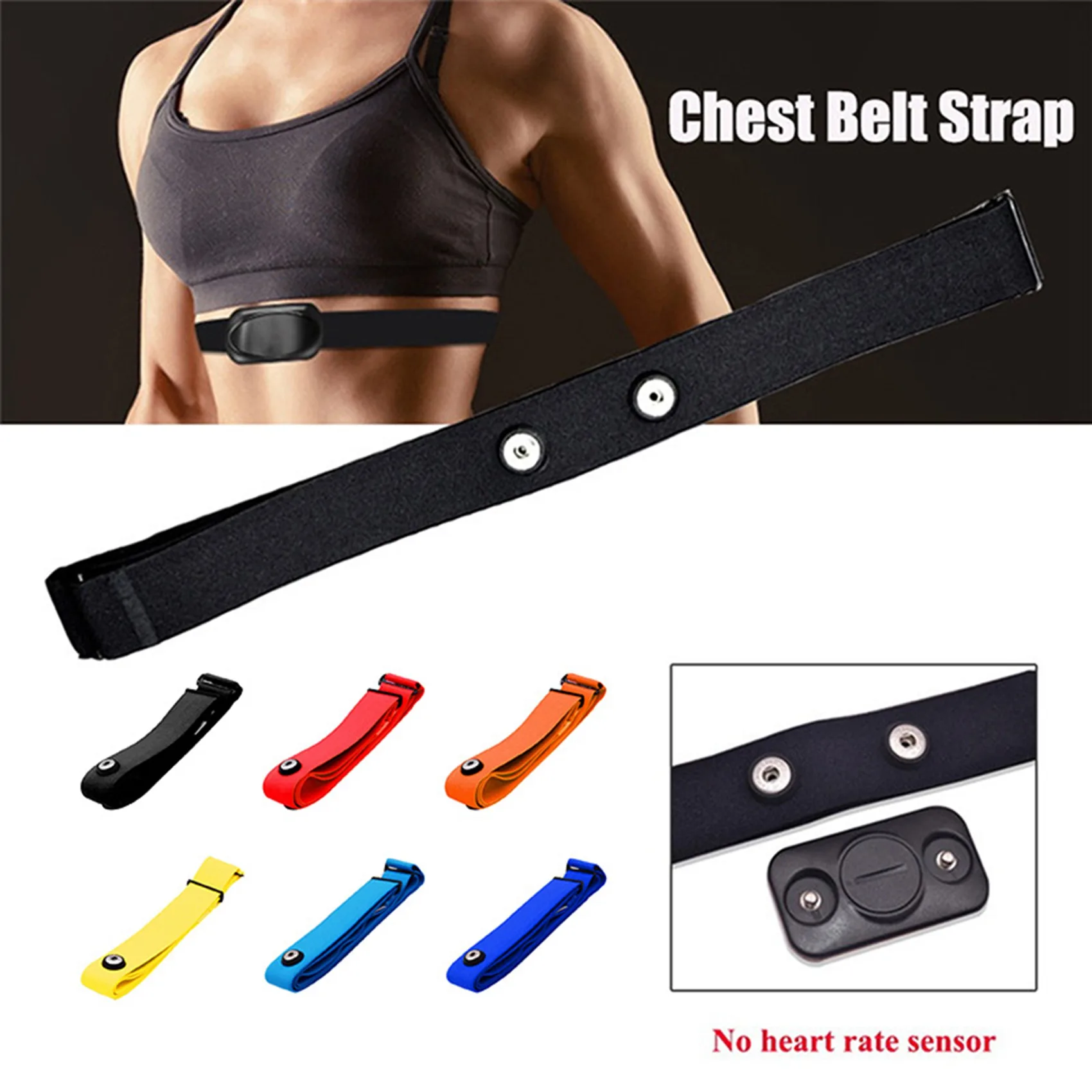 3Pcs for Heart Rate Chest Strap Adjustable Elastic Strap for Sports Wireless Monitor Rate Belt C